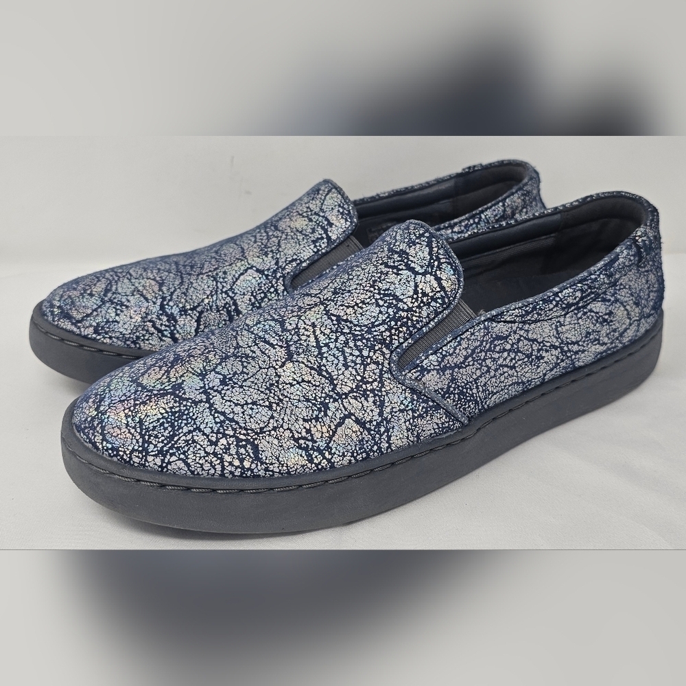 Vionic Women's Avery Comfort Slip On Blue Mermaid Metallic Iridescent Size 10
